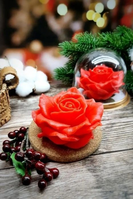 Роза подарок под куполом