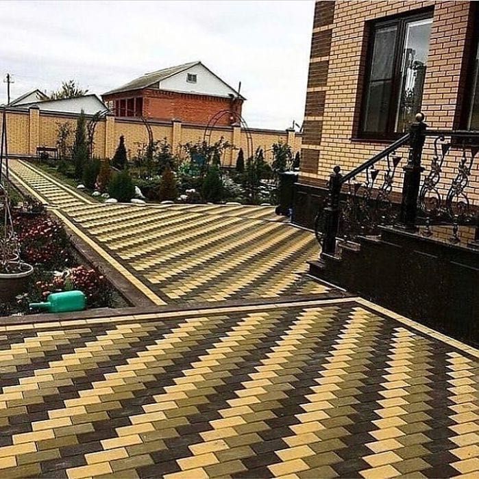 Укладка брусчатка и установка бардюр