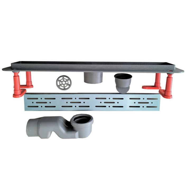 Rigola de dus MAXLEV cu gratar integral din otel inoxidabil LEV0040