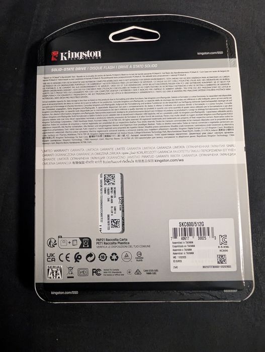 SSD Kingston KC600 512GB Sigilat