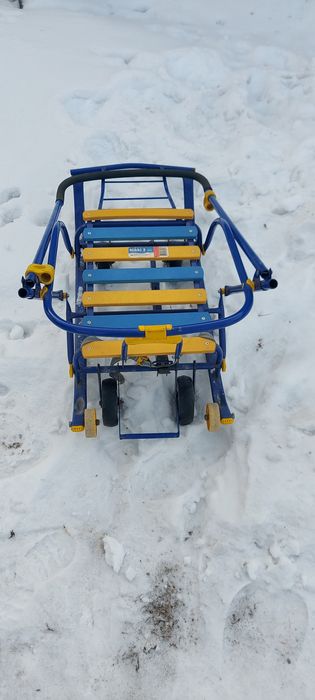 Санка выдвижное колёсами