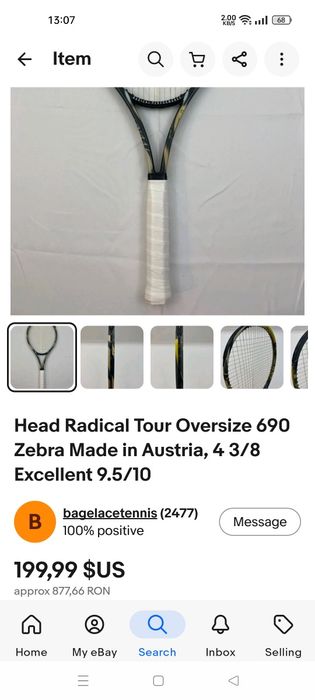 Racheta tenis Head radical tour zebra OS!