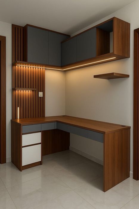 Письменные столы, шкафы и подстветка