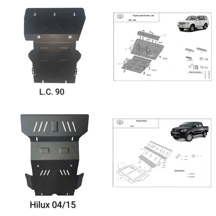 Защитни плочи за под двигател, протектор ,Toyota Mitsubishi Suzuki JEEP Ford Isuzu Subaro KIA Mercedes Volkswagen LADA