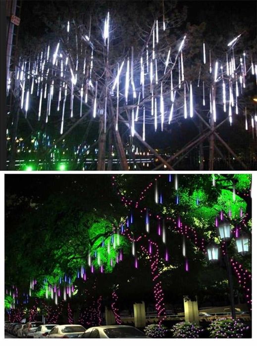 LED Висулки "Падащ сняг" - Бели