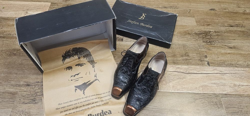 Pantofi de lux Stefan Burdea realizați pe comandă, mărimea 41
