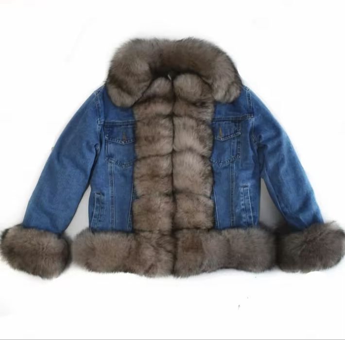 Дънково яке с естествен пух