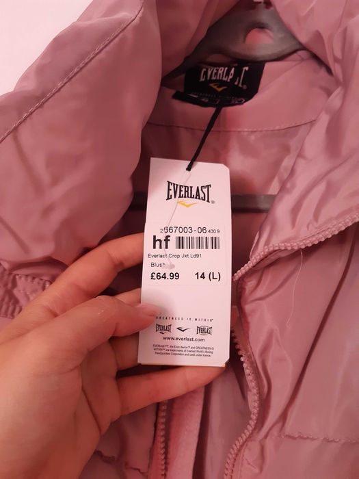 Яке Everlast розова Пудра Късо uk14 ХЛ