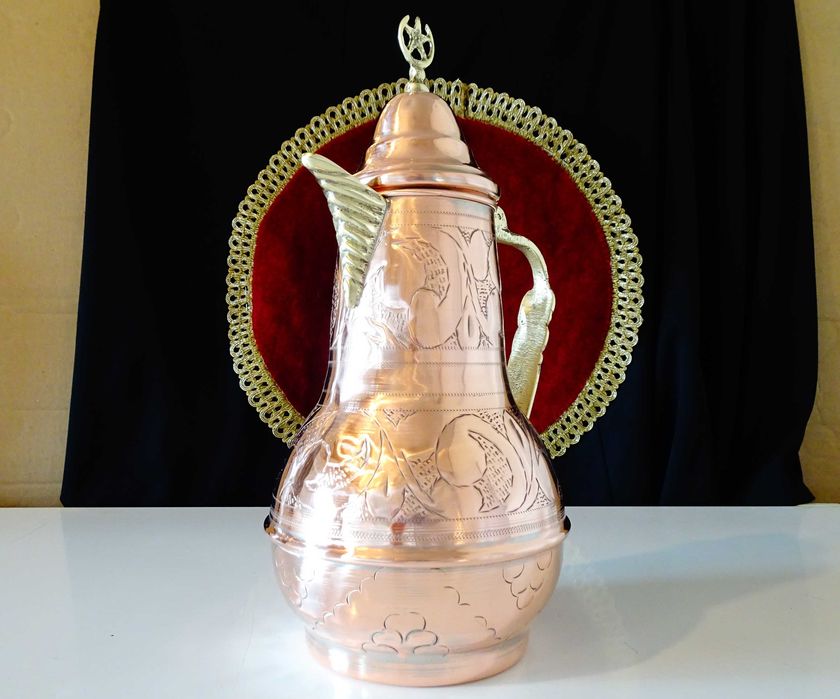 Медна чаша,медна кана,меден чайник,чиста червена мед.