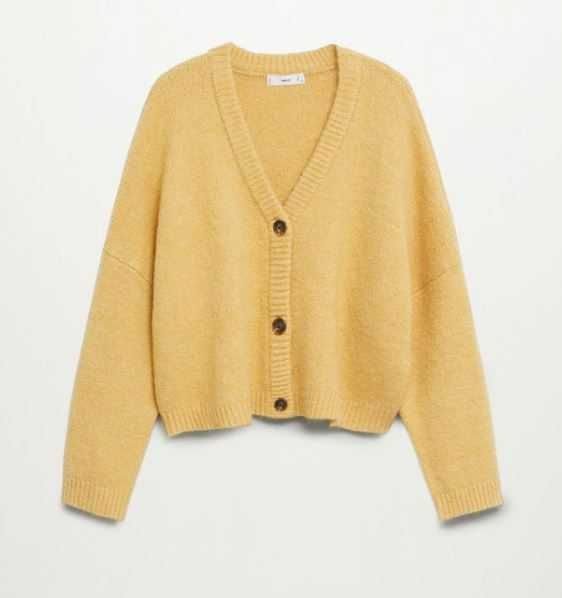Vand cardigan galben Mango, nr S