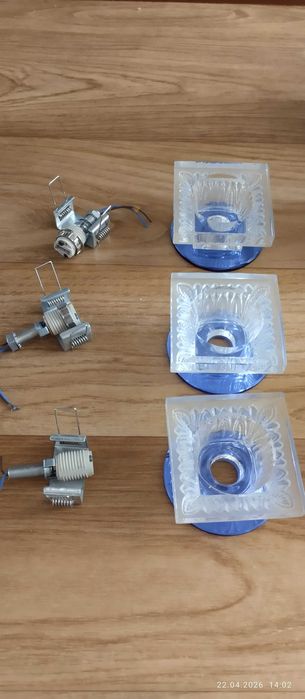 Хрустальные точечные светильники (споты) — 3 шт.