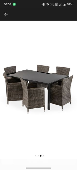 Mobilier terasa masa și 6 scaune