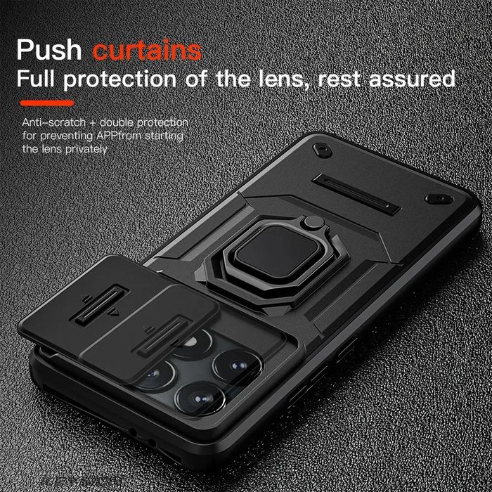 Удароустойчив кейс ringcase с капак за xiaomi redmi 15c