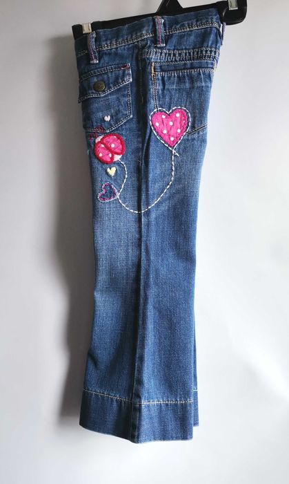 Blugi Kids Baby Gap Jeans evazați brodați măr 4ani Flare Jeans