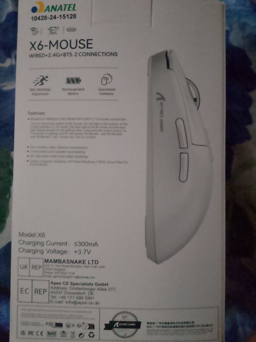 Мышь Attack Shark X6 белый