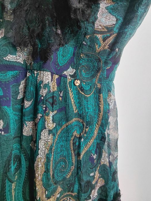 Rochie din matase multicolora