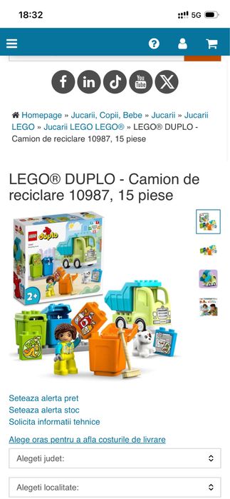Lego duplo camion de reciclare