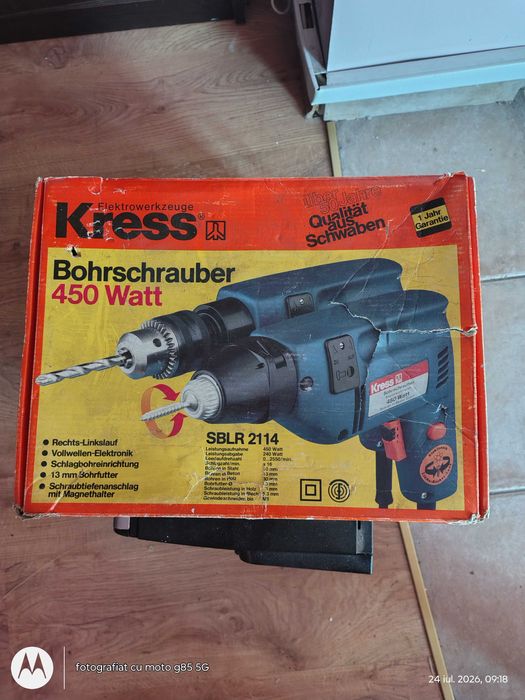 Bormasina Kress fabricata in Germania, in stare de utilizare