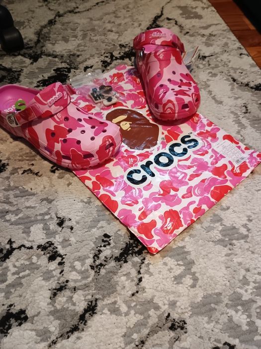 Crocs x Bape x Pink