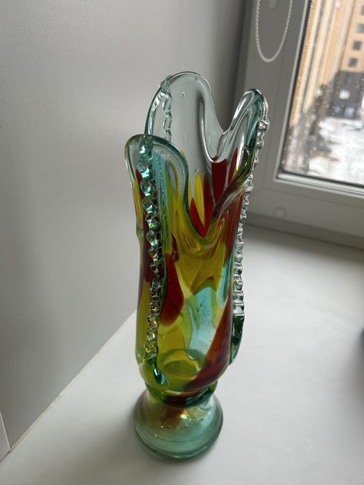 Ваза цветное стекло