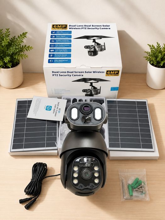 Camera supraveghere 4G cu panou solar /  sau cu lampa solara