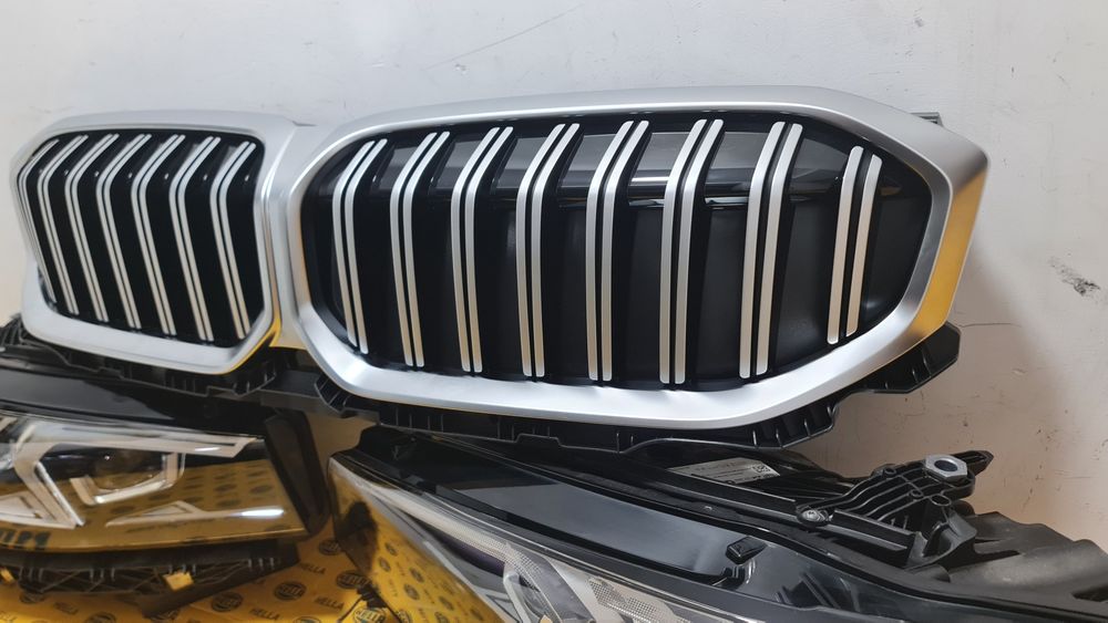 Grila masca radiator clapete active far faruri led BMW 3 G20 G21 facelift lci bara aripa capota armatura