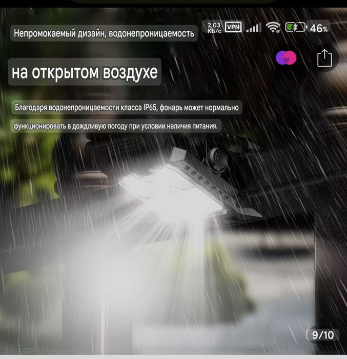Светодиодная лампа на солнечной батарее,прищепка