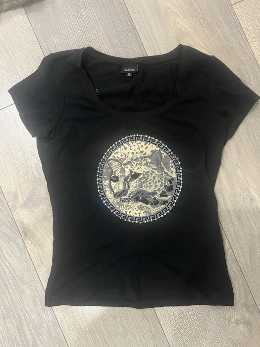 Дамска черна тениска