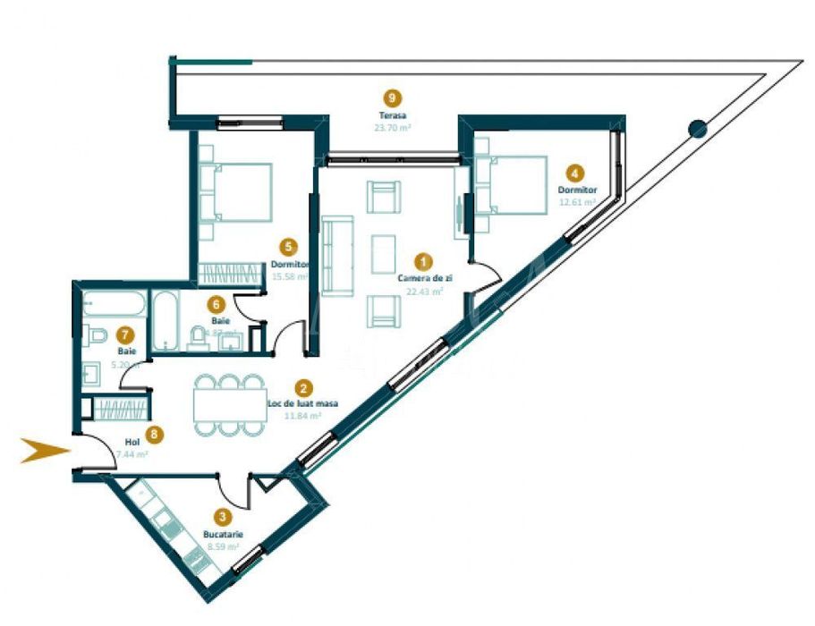 Apartament 3 camere de vanzare in Intre Lacuri, Cluj Napoca