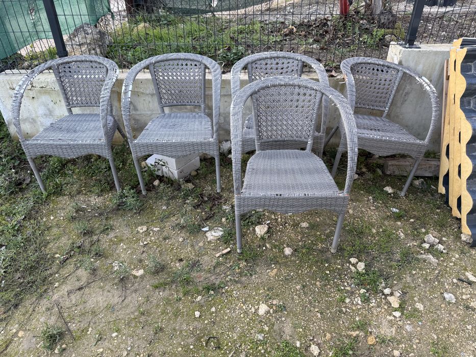 Ратанови столове 5 броя