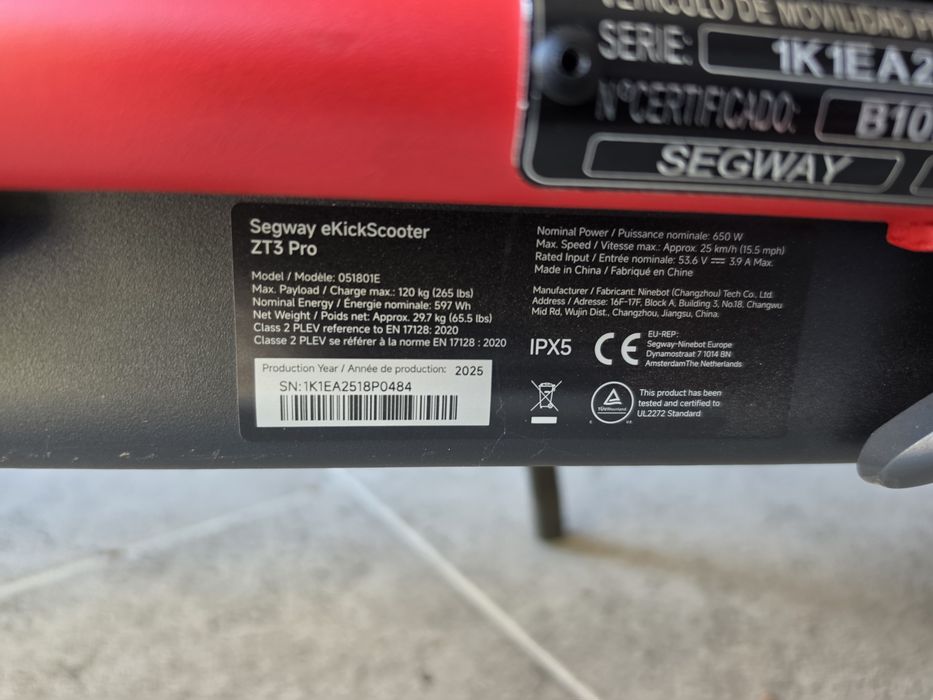 Тротинетка Segway ZT3 PRO