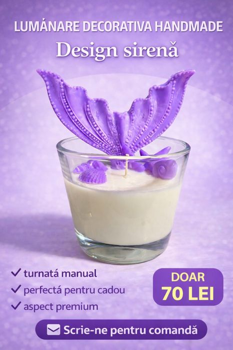 Lumanare decorativa handmade