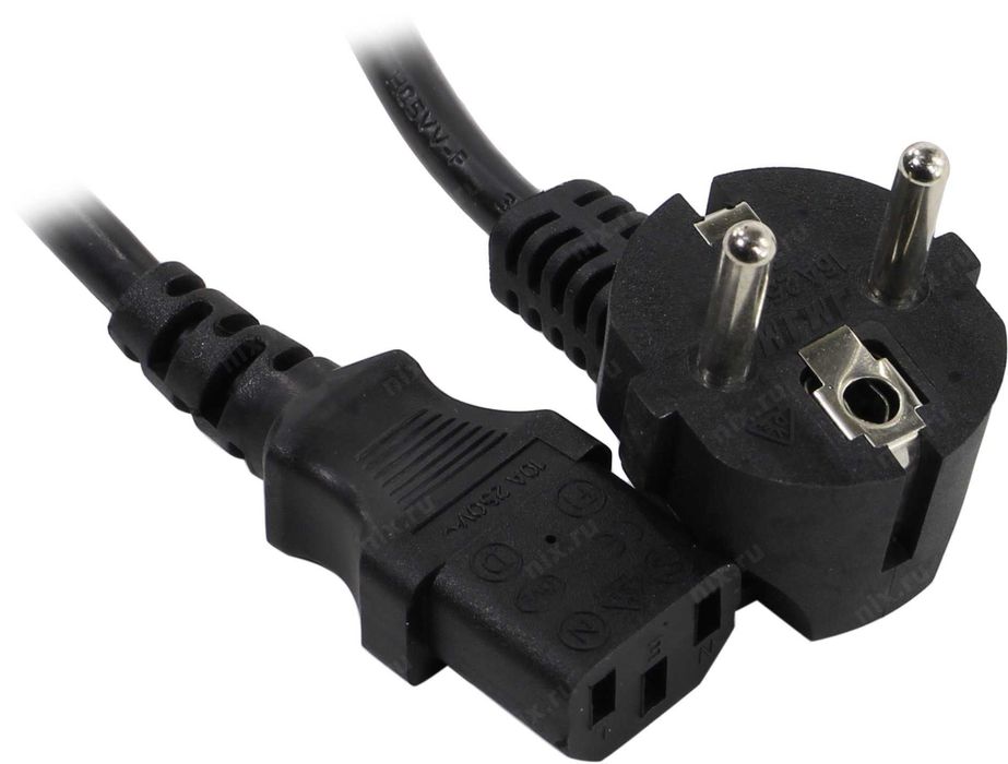 Кабель питания (вилка) в упаковке.