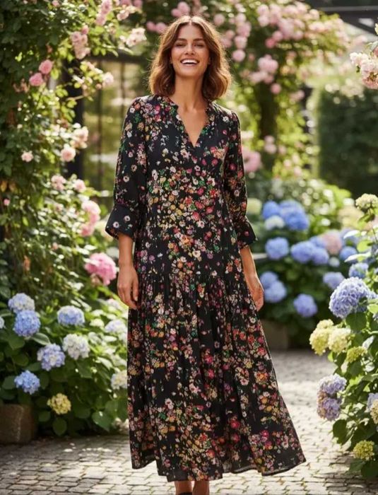 флорална рокля H&M р-р XL