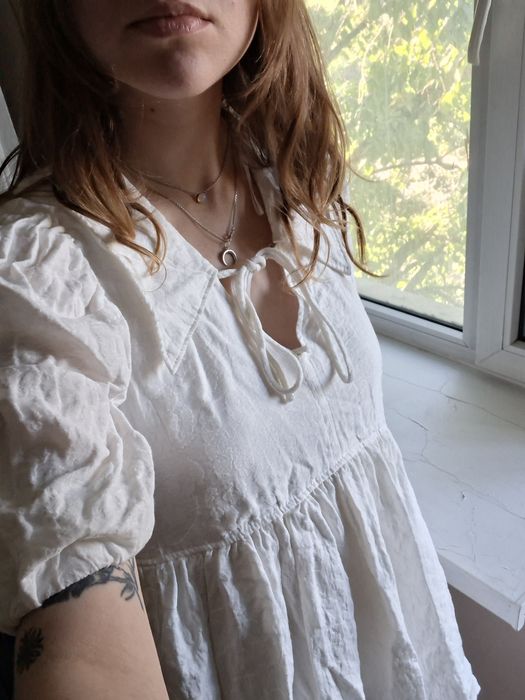 Белое платье мини Zara