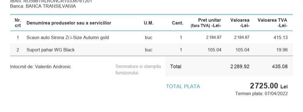 Vand Scaun auto Sirona Zi i-size