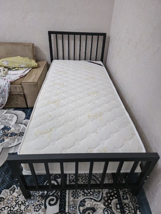 односпальная кровать Loft krovat темир крават metal kalavat Лофт