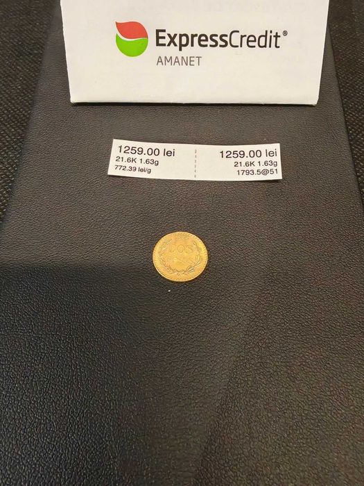 (AG51) Moneda aur 21.6K "Dos Pesos 1945" b1793.5 - Garantie 2 ani!