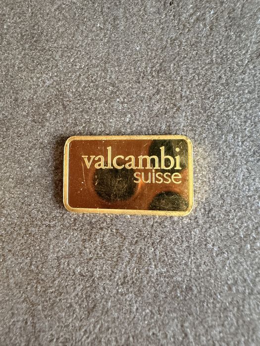 Lingou 5 grame aur 24 karate Puritate 999 Valcambi Suisse pret 3500 le