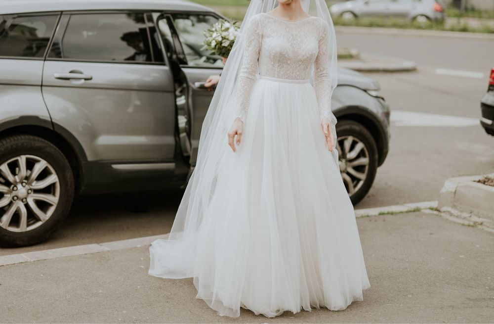 Rochie de mireasa Letitia Lele cu voal cadou