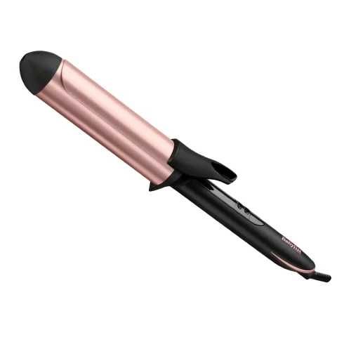Ondulator BaByliss C453E, Loose Waves 38 mm, 210 grade, Invelis Quartz-Ceramic, 6 trepte de temperatura, LED, Roz/Negru - BaByliss