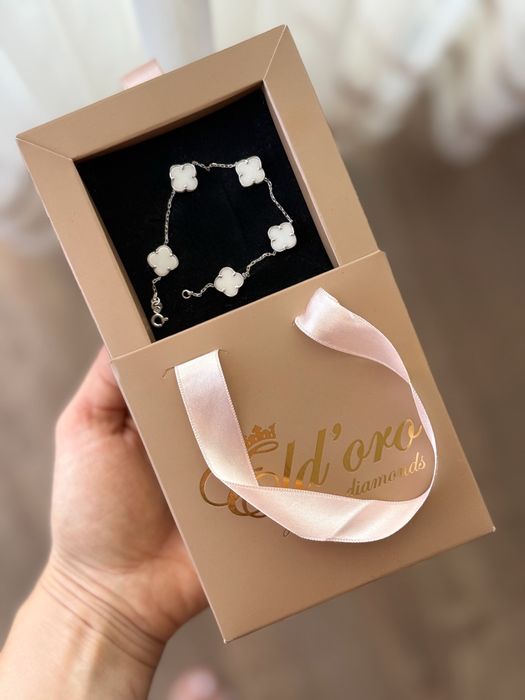 Гривна бяло злато,van cleef
