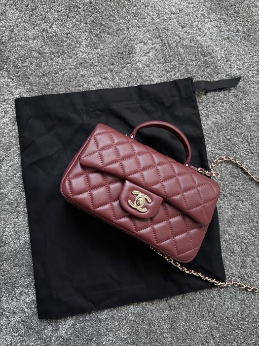 Чанта бордо chanel