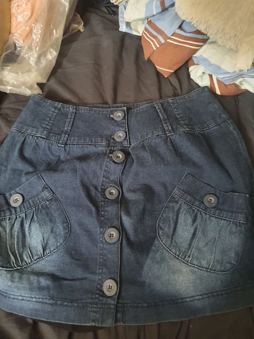 Lot fusta jeans mini 38 si pantaloni scurti M