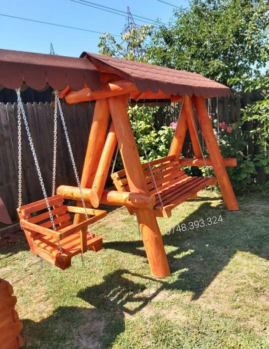 Balansoar  cu leagăne  copii  ! Din lemn  masiv  rustic