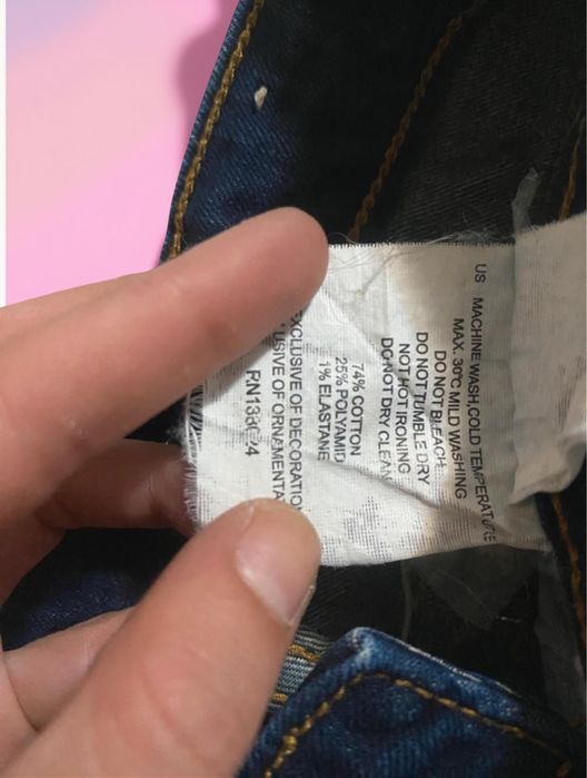Blugi skinny albastru închis FB Sister - model clasic