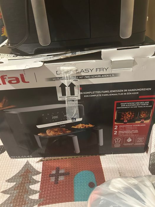 Продавам нов еър фрайър използвам веднъж 8 литра с 2 кошници