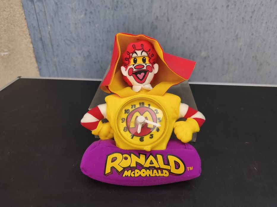 винтидж плюшен настолен часовник с Роналд Макдоналд