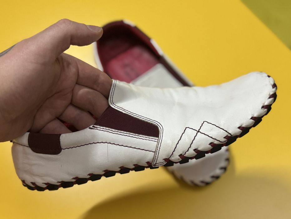 Mocasini White Leather | Summer Style | Nr.43