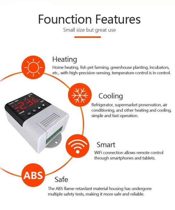 Termostat inteligent Wifi Tuya controler de temperatura 220V 10A